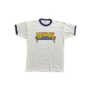 Vintage Champion Ringer Shirt XL X-Large Made in USA Newark Single Stitch